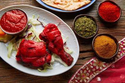 Chicken Tandoori indian recipe with spices